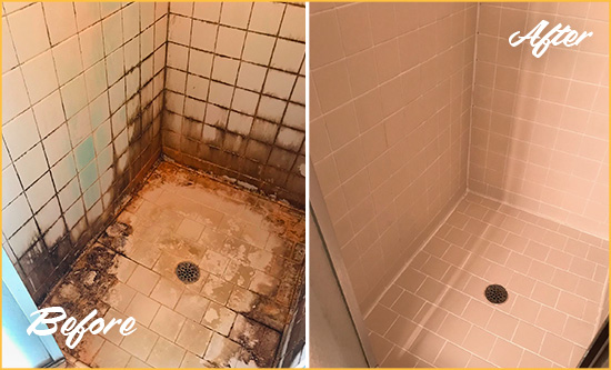 Before and After Picture of a Walls SSealed to Fix and Prevent Water Damage