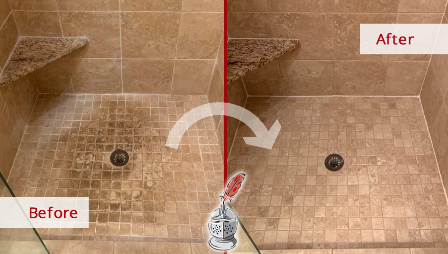 Shower Successfully Restored by Our Bartlett Tile and Grout Cleaners