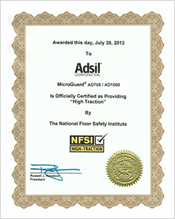 Image of the Adsil Corporation Award Certification